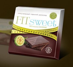 Горький шоколад Fit sweet - 40 гр. Горький шоколад Fit sweet - 40 гр.