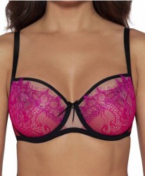 Соблазнительный бюстгальтер plus size с кружевом с "ресничками" AVA Соблазнительный бюстгальтер plus size с кружевом с "ресничками" AVA