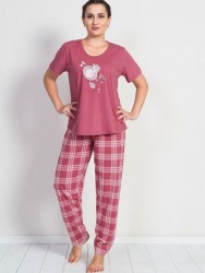 Женский комплект с брюками в крупную клетку Vienetta