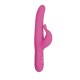 Розовый водонепроницаемый силиконовый вибратор Posh 10-Function Silicone Teasing Tickler - 20 см.