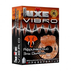 Эрекционное виброкольцо Luxe Vibro Африканский Эль Дьябло