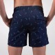 Темно-синие мужские пляжные шорты с принтом в виде пальм Romeo Rossi