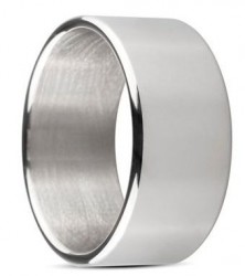 Серебристое эрекционное кольцо Sinner Wide metal head-ring Size L