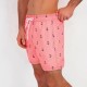 Розовые мужские пляжные шорты с принтом в виде якорей Romeo Rossi