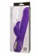 Фиолетовый вибратор со стимулятором клитора Rabbit Tres Chic - 23 см.