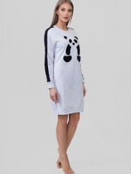Трикотажное байковое платье с пандой Vienetta