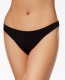 Черные трусы-стринги с бежевым краем Maidenform