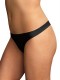Черные трусы-стринги с бежевым краем Maidenform