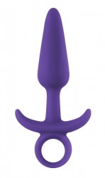 Фиолетовая анальная пробка с держателем Inya Prince Medium - 13 см.