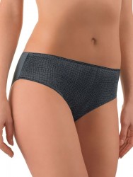 Серые трусы-слипы со змеиным принтом Felina