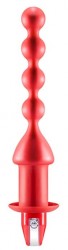 Красный анальный вибростимулятор-елочка - 13 см.
