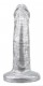 Серебристый фаллоимитатор Dixon Cider - 18,5 см.