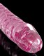 Розовый стеклянный фаллоимитатор Icicles №86 с силиконовой присоской - 17 см.