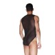 Мужское wet-look боди с прозрачной спинкой La Blinque