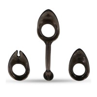 Набор из 3 дымчатых эрекционных колец Menzstuff Expandable Cockring Set