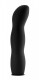 Чёрный страпон Deluxe Silicone Strap On 10 Inch с волнистой насадкой - 25,5 см.