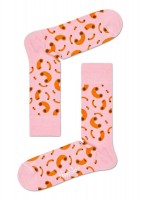 Нежно-розовые носки Mac & Cheese Sock с макаронами Happy socks