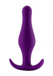 Фиолетовая анальная пробка Butt Plug with Handle Large - 14,5 см.