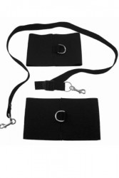 Чёрный комплект S M ANKLE, Wrist And Tether 3PC Kit - 2 манжеты и поводок