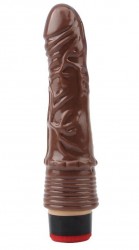 Коричневый вибратор 7.2” Vibe Cock - 19 см.