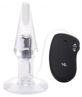 Прозрачная пробка с вибрацией Vibrating Plug Jammy Jelly Anal Point Of Pleasure Medium - 14,5 см.