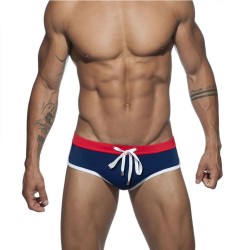 Темно-синие мужские плавки-брифы с контрастной отделкой Romeo Rossi