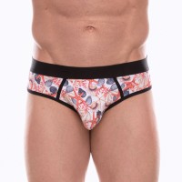 Белые трусы-джоки с принтом в виде цветных ракушек Don Moris