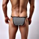 Мужские трусы-танга в черно-белую клетку Romeo Rossi