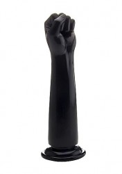 Чёрная рука с кулаком для фистинга Realistic Fist 12,8 Inch - 32,5 см.