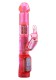 Розовый вибратор Mini Marvelous Rabbit с ротацией ствола - 19 см.