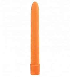 Оранжевый вибратор Basicx Multispeed Vibrator Orange 6INCH - 15 см.