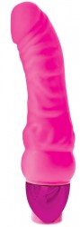 Розовый вибромассажер Mr. Right Vibrator - 18,4 см.