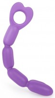 Фиолетовый анальный вибратор-елочка с 10 режимами вибрации - 22,5 см.