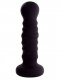 Чёрная рельефная пробка Menzstuff Ribbed Probe - 21 см.