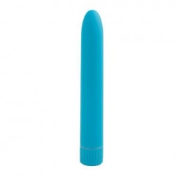 Голубой вибромассажер Climax Smooth 7 Vibe - 17,8 см.