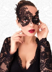 Ажурная асимметричная маска чёрного цвета FlirtOn