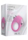 Розовое эрекционное кольцо с вибрацией Stylish Soft Touch C-ring