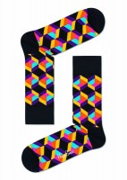 Черные носки унисекс Optic Square Sock Happy socks