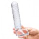 Прозрачный фаллоимитатор 8 Realistic Ribbed Glass Dildo - 20,3 см.