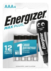 Батарейки Energizer Max Plus LR03/E92 Aaa 1.5V - 4 шт.