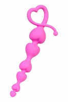Розовая анальная цепочка Eromantica - 18,5 см.