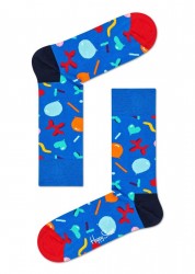 Синие носки с ярким принтом Happy socks