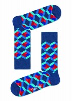 Синие носки унисекс Optic Square Sock Happy socks
