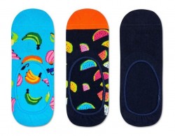 Носки-следки унисекс 3-Pack Banana Liner Sock - 3 шт. Happy socks