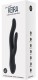 Чёрный вибратор Keira с клиторальным отростком - 21,3 см.