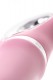 Нежно-розовый вибратор с клиторальным стимулятором Jos Joly Limited Edition - 19,6 см.