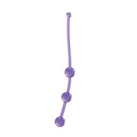 Фиолетовая анальная цепочка Jammy Jelly Anal 3 Beads Violet - 15 см.