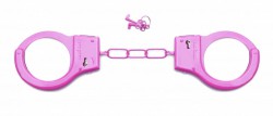 Розовые металлические наручники Shots Toys Pink