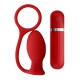 Красная вибровтулка Menzstuff Ass Cork Small - 7,5 см.