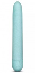 Голубой биоразлагаемый вибратор Eco - 17,8 см.